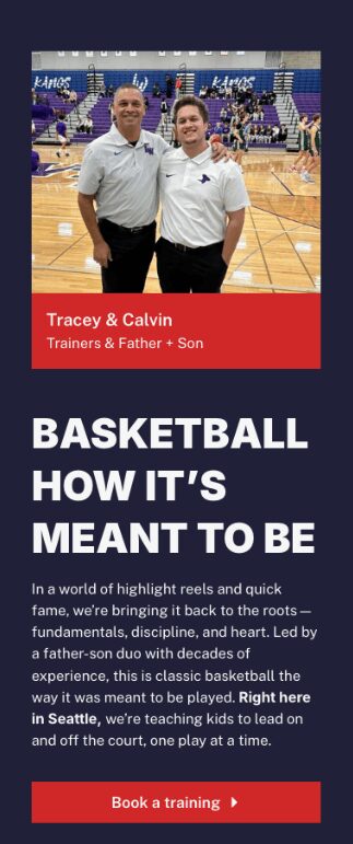 Website for basketball coaches Tracey and Calvin