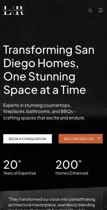 Website built by Golden Nova for a San Diego remodeling company